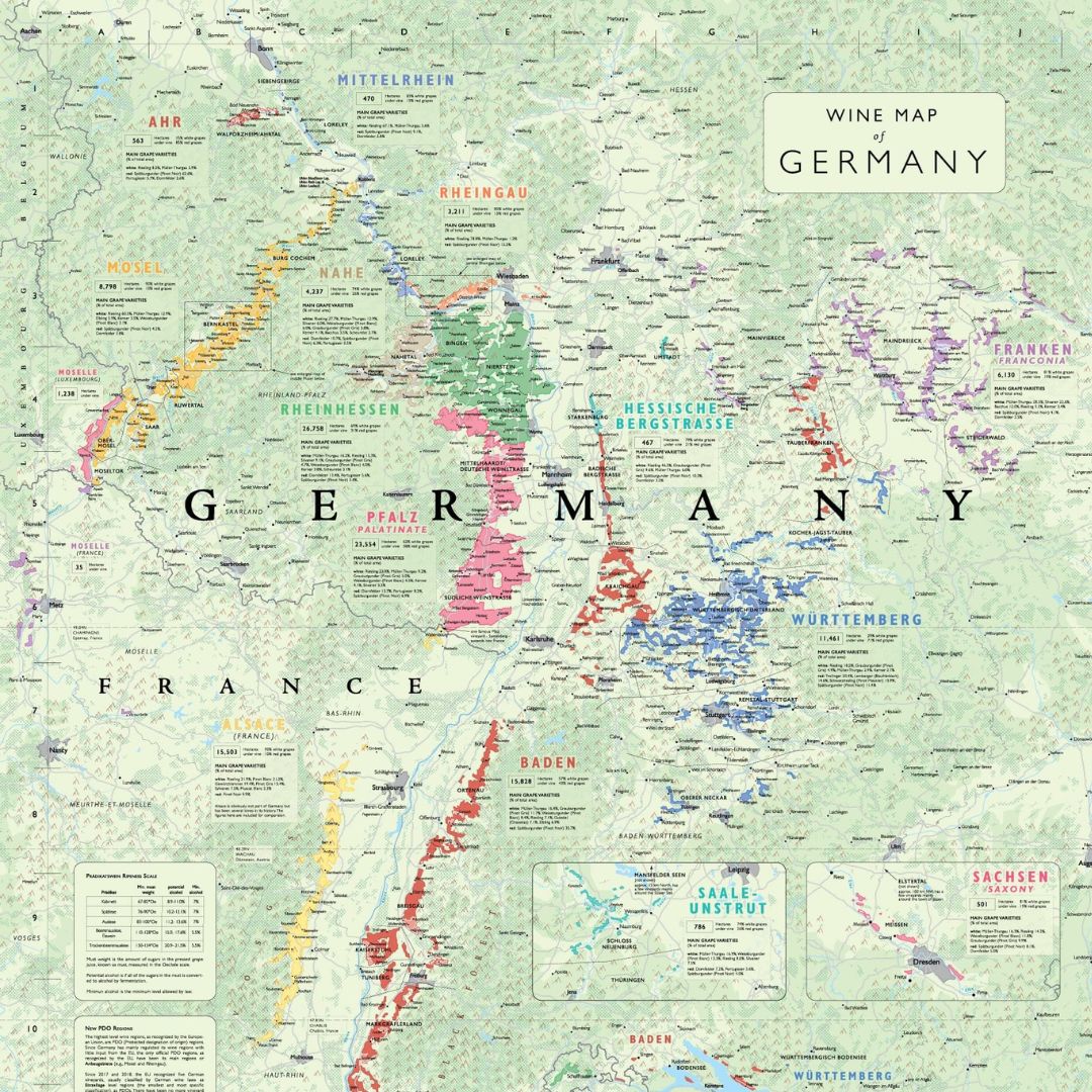 Wijnkaart Duitsland