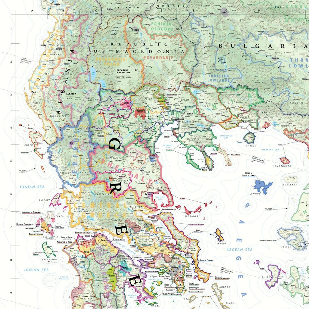 Wijnkaart Griekenland